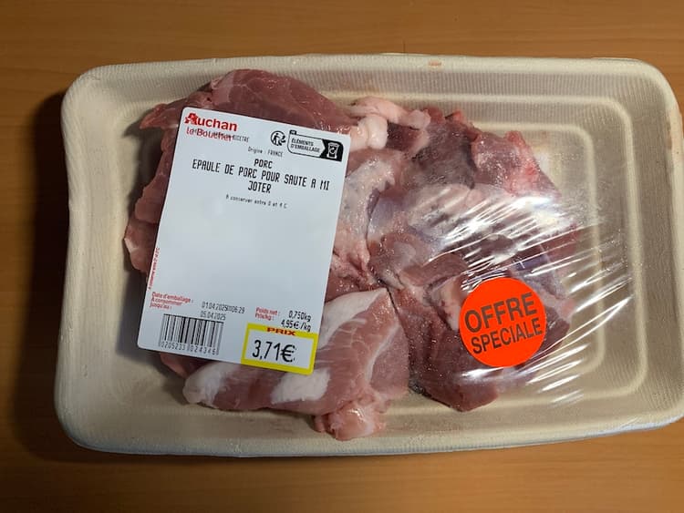 Porc / epaule de porc pour saute a mijoter